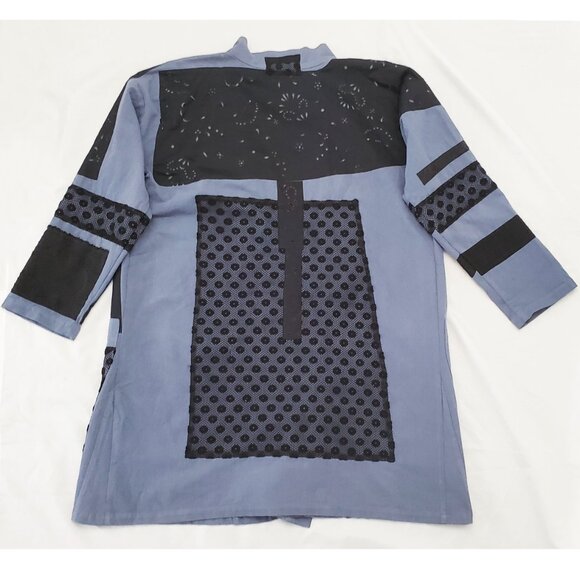 CAROL LEE SHANKS Womens Vintage Handmade Quilted Patchwork Jacket Coat Kimono - Picture 6 of 10